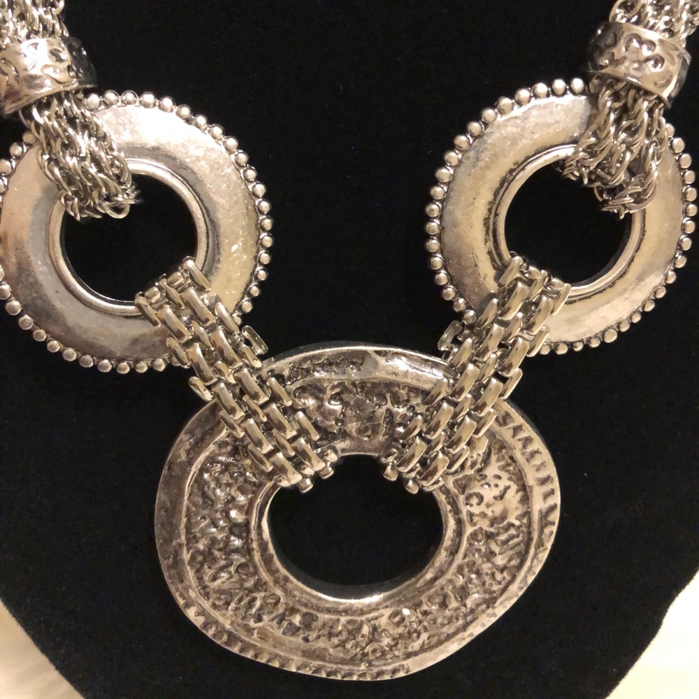 Women Chico Medal Silver Necklace